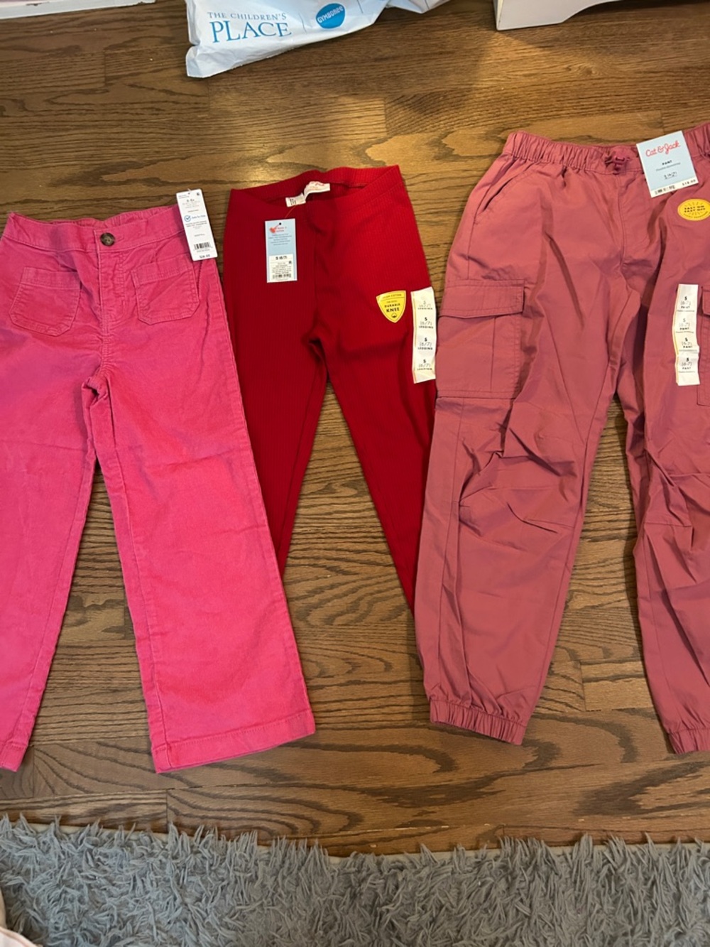 Carter's Girls' Pink, Rose & Red Bottoms 3-Pack